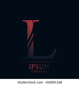 Typographic alphabet in a set. Contains vibrant colors and minimal design on a minimal abstract background