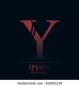 Typographic alphabet in a set. Contains vibrant colors and minimal design on a minimal abstract background