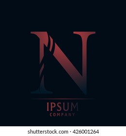 Typographic alphabet in a set. Contains vibrant colors and minimal design on a minimal abstract background