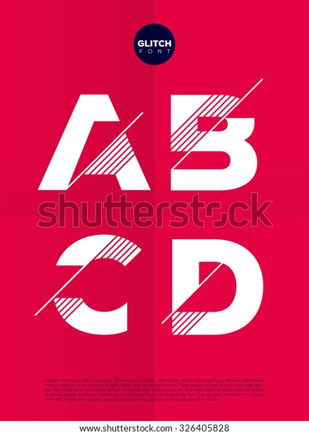 Typographic Alphabet Set Vibrant Colors Minimal Stock Vector (Royalty ...