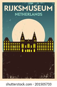 Typographic Amsterdam City Poster Design 