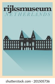 Typographic Amsterdam City Poster Design 