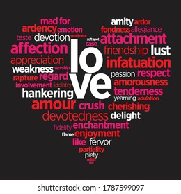 Typographic artwork with Love theme