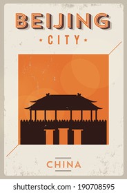 Typographic Beijing City Poster Design