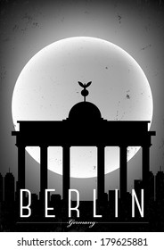 Typographic Berlin City Poster Design