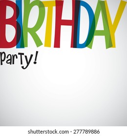 Typographic Birthday card in vector format.