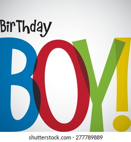 Typographic Birthday card in vector format.