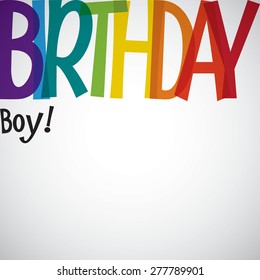 Typographic Birthday card in vector format.