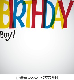 Typographic Birthday card in vector format.