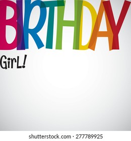 Typographic Birthday card in vector format.