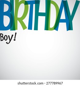 Typographic Birthday card in vector format.
