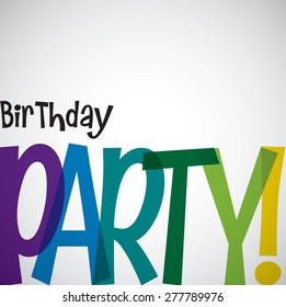 Typographic Birthday card in vector format.