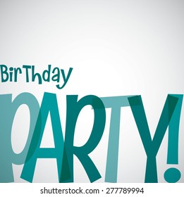 Typographic Birthday card in vector format.