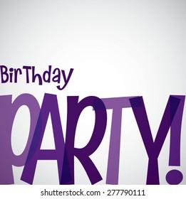 Typographic Birthday card in vector format.