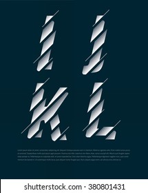 Typographic broken alphabet in a set with vibrant colors and minimal design