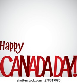 Typographic Canada Day card in vector format.