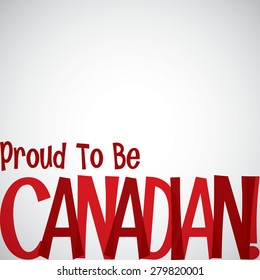 Typographic Canada Day card in vector format.