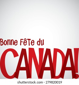 Typographic Canada Day card in vector format.