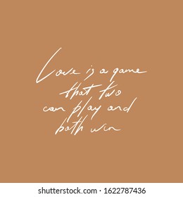 Typographic card for Valentines day. Romantic quote design of hand-drawn text. Creative type vector illustration.