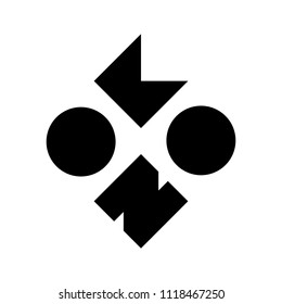 Typographic chicken, moon