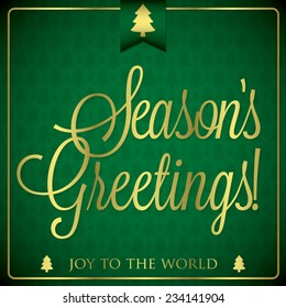Typographic Christmas card in vector format.