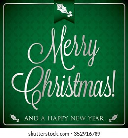 Typographic Christmas card in vector format.