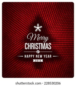 Typographic Christmas Design with Dots