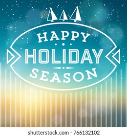 Typographic Christmas Design / Happy Holiday Season
