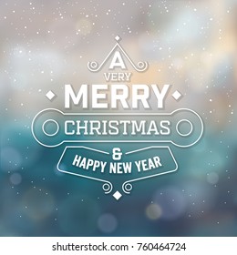 Typographic Christmas Design / Merry Christmas and Happy New Year