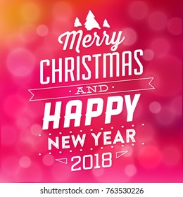 Typographic Christmas Design / Merry Christmas an Happy New Year