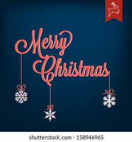 typographic Christmas label design