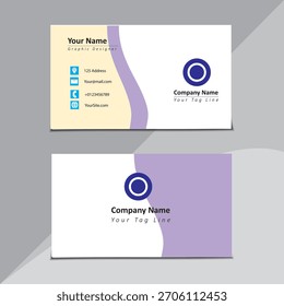 “Modern typographic clean business card”