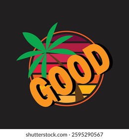 Typographic colorful T-shirt Design With Summer Vibe