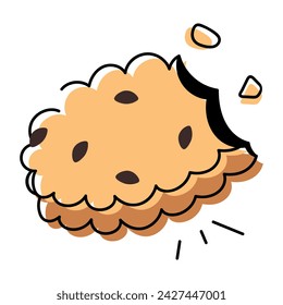 Un vector tipográfico de confitería que abarca una variedad de bocadillos dulces y otros productos de panadería