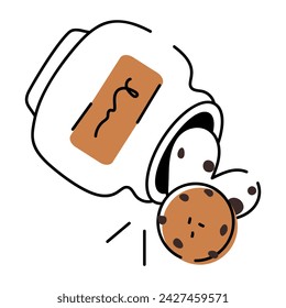 Un vector tipográfico de confitería que abarca una variedad de bocadillos dulces y otros productos de panadería