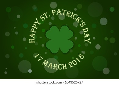 Typographic Design Badge for Saint Patrick's Day