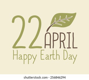 Typographic design card for Earth Day.