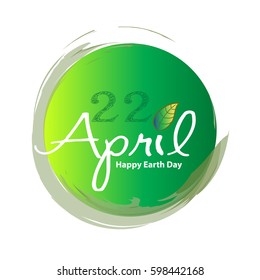 Typographic design card for Earth Day.