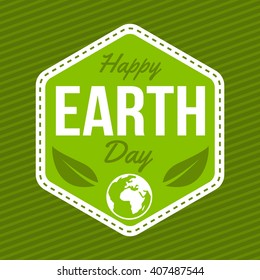Typographic Design Earth Day Poster. Vintage Style