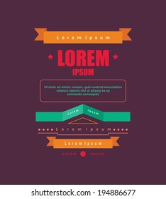 typographic design elements. Template for design