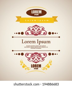 typographic design elements. Template for design