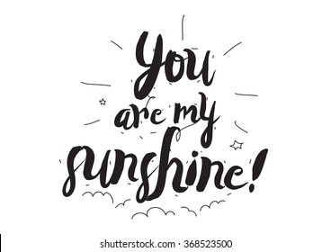 Typographic design. Greeting card with quote. Usable as photo overlay