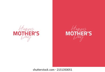 Typographic design for mother's day.