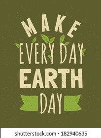 Typographic design poster for Earth Day.