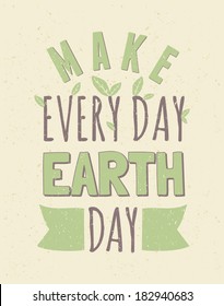 Typographic design poster for Earth Day.