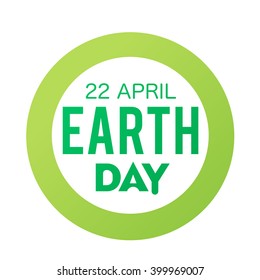 Typographic design poster for Earth Day. Illustration in vector.