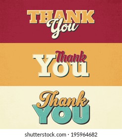 Typographic Design Set - Thank You