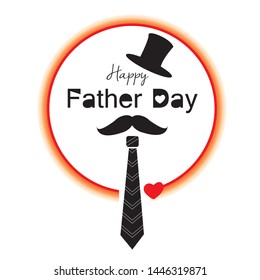 Typographic design and some graphic for dad in Father's Day on white background - Vector