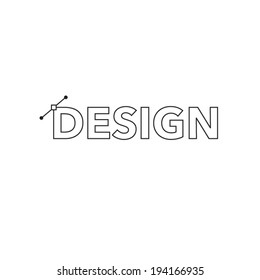 typographic design tittle idea, vector editing software