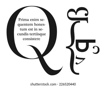 Typographic face portrait: smiling man made of font letters with speech bubble and message
